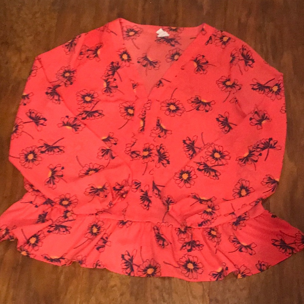 GAP long sleeve sheer top